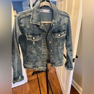 Zara Blue Jean Jacket for Women Sz M